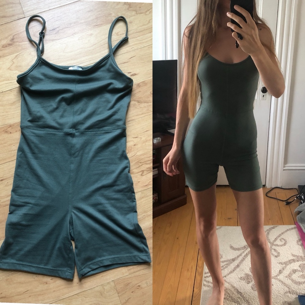 Ardene Green Stretchy Strap Bodysuit Romper XS